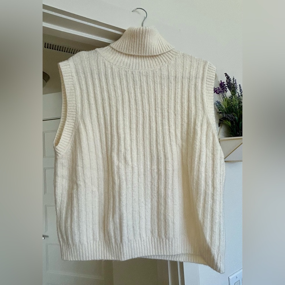 Mango Cream Turtleneck Sweater